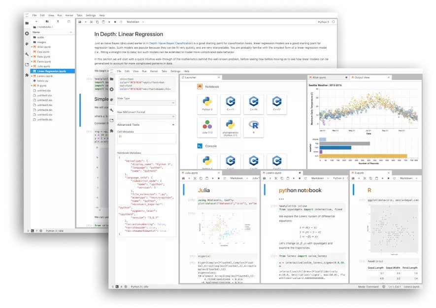 Screenshot of Jupyter's next-generation notebook interface.