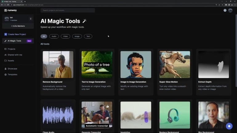 Runway’s AI Magic Tools are automated, allowing users to optimize and improve their art generation workflows.