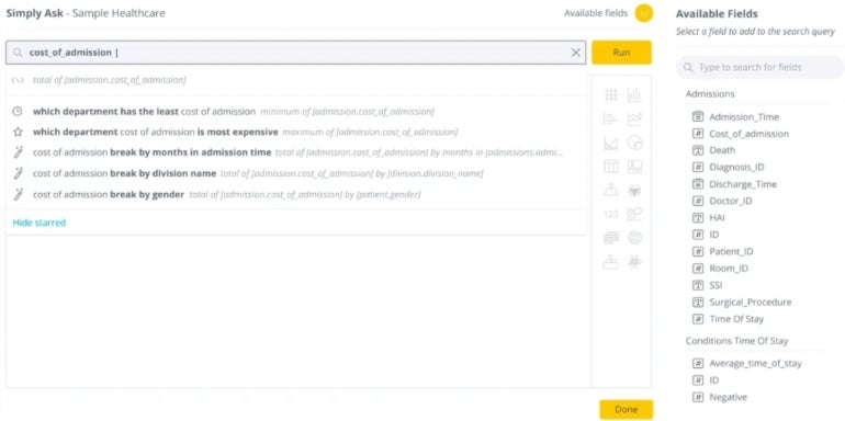 Natural language query in Sisense.