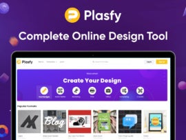 Promotional graphic for Plasfy.